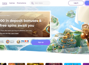 Tsars Casino Home Screen