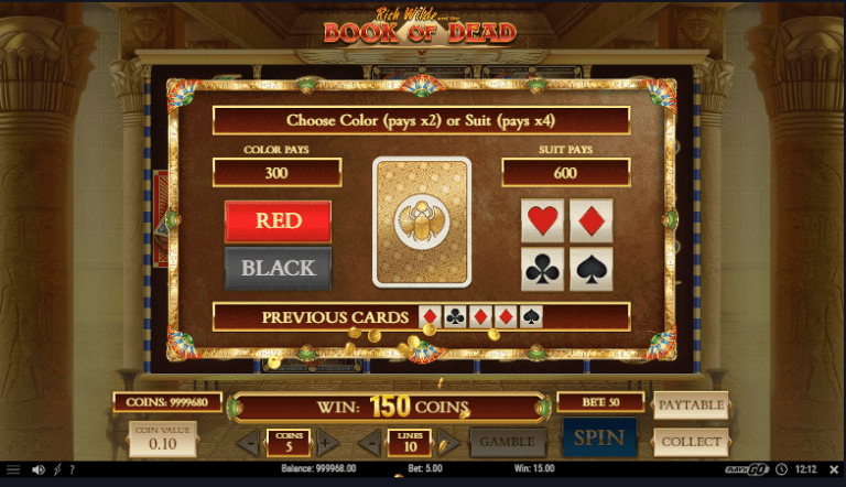 Book Of Dead Gamble Feature 768X442